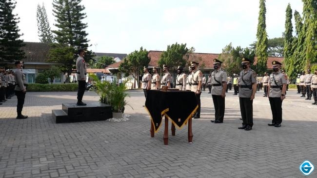 Kapolres Pimpin Upacara Sertijab Sejumlah Perwira Baru Polres Lombok Tengah