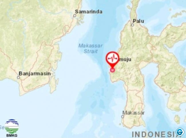 Pusat Gempa M 6,2 di Majene Sulawesi Barat. (Foto: BMKG)