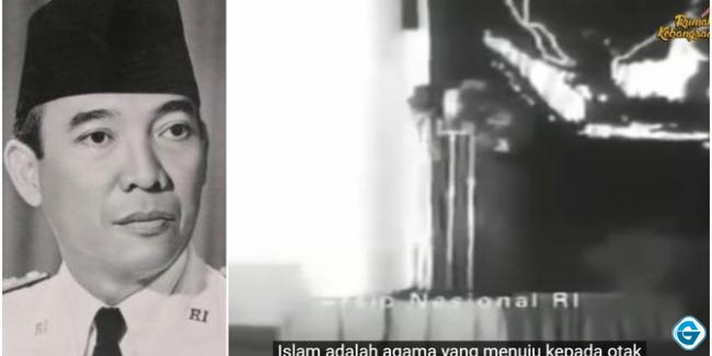 Pidato Bung Karno Kala Memperingati Maulid Nabi Muhammad. (Sumber : merdeka.com)