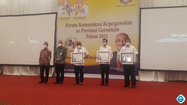 Raih BKN Award, Pemkab Gorontalo Terbaik 3 Nasional