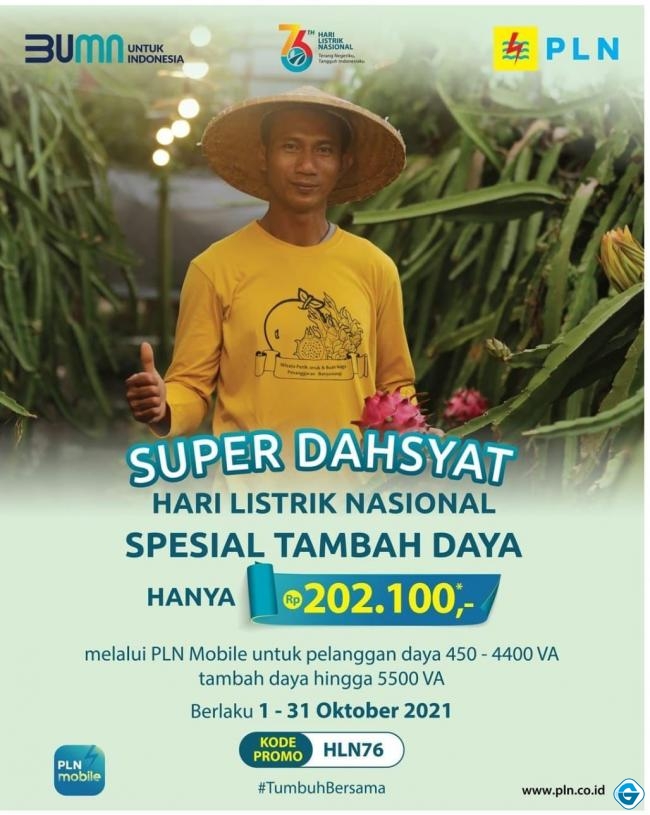 Hari Listrik Nasional ke-76, PLN Luncurkan Promo Super Dahsyat Tambah Daya Hanya Rp 202.100