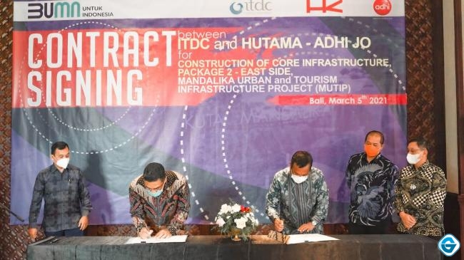 Dok. Penandatangan Kontrak Paket Pembangunan Infrastruktur Dasar Area Timur KEK Mandalika | ITDC