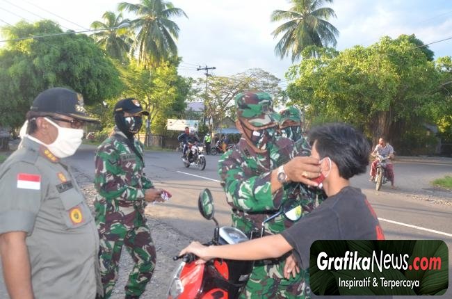 Satgas Jonggat, Tertibkan Pengendara Yang Tidak Pakai Masker