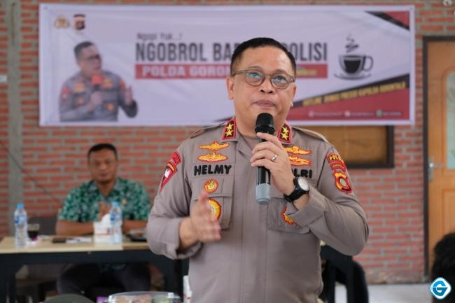 Jumat Curhat, Kapolda Gorontalo Gelar Ngopi Bareng LSM dan Ormas di Warkop Aceh
