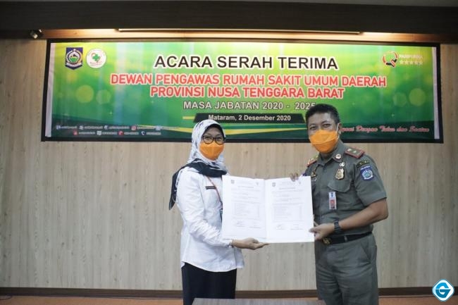 Dok. Serah Terima Dewan Pengawas Rumah Sakit Umum Daerah Provinsi Nusa Tenggara Barat. 