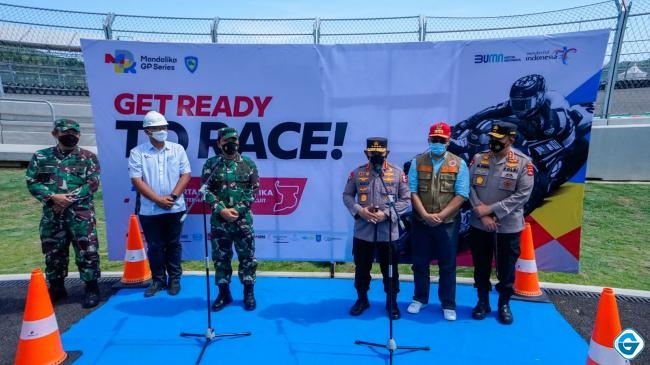 Ahead of the IATC and WSBK, The Governor of NTB Together with the TNI Commander and The National Police Chief Review the Mandalika Circuit
