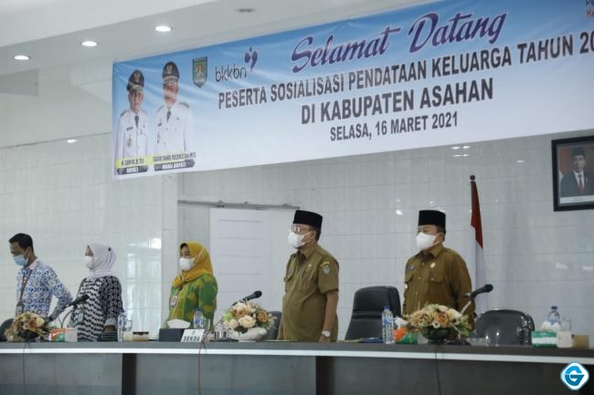 Acara Sosialisasi Pendataan Keluarga Tahun 2021 di Kabupaten Asahan.