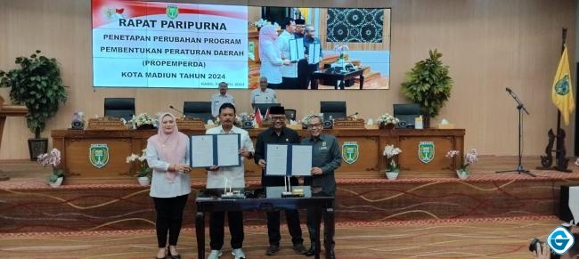 DPRD Kota Madiun Menggelar Rapat Paripurna Perubahan Propemperda Tahun 2024