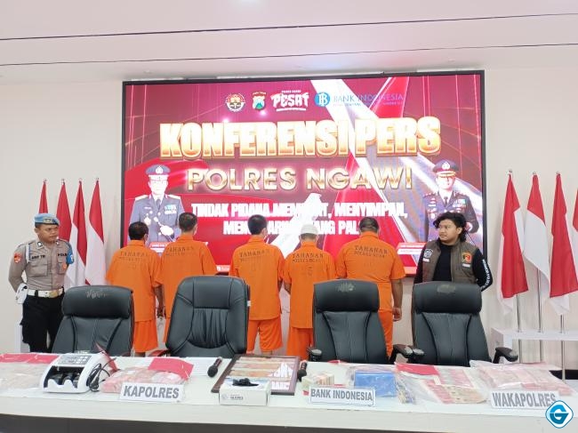 Polisi Tangkap Pelaku Peredaran Uang Palsu Lintas Provinsi, 2 Kades Ngawi Ikut Terlibat