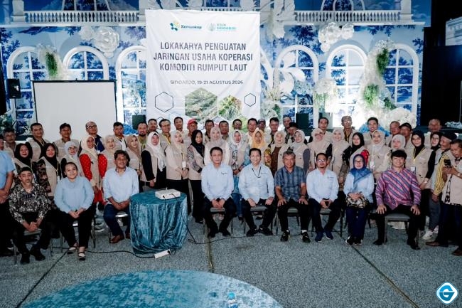 Cetak Nilai Tambah Komoditas Tambak, Kemenkop Dorong Hilirisasi Zero-Waste Rumput Laut di Sidoarjo