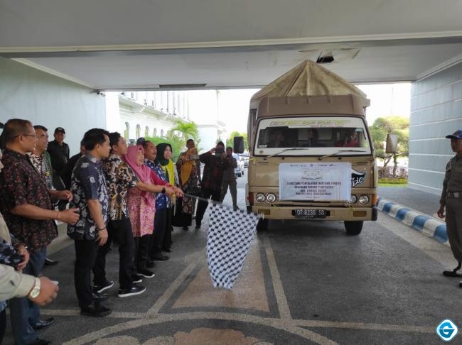 Upaya Stabilisasi Pasokan Pangan, Bupati Launching Bantuan Pangan di Lombok Barat