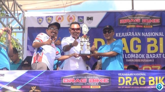 Ratusan Pembalap Ikuti Kejurnas Drag Bike Bupati Lombok Barat Cup Putaran Kedua