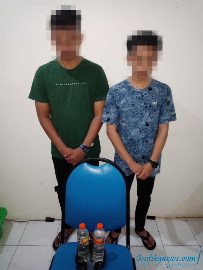 Asik Tenggak Miras, 2 Remaja Diamankan Polres Sumbawa