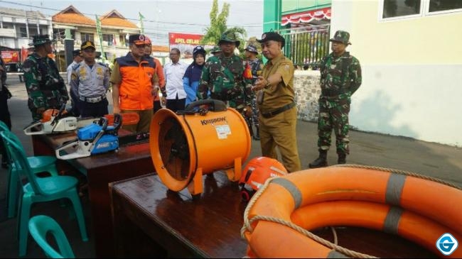 Dandim 0736/Batang Pimpin Apel Gelar Pasukan Siaga Penanggulangan Bencana Alam di Wilayah