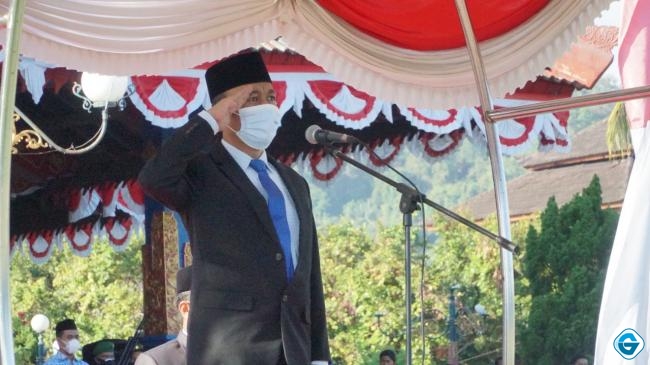 Upacara HUT RI ke-76 di Lombok Barat Terapkan Protokol Kesehatan Secara Ketat