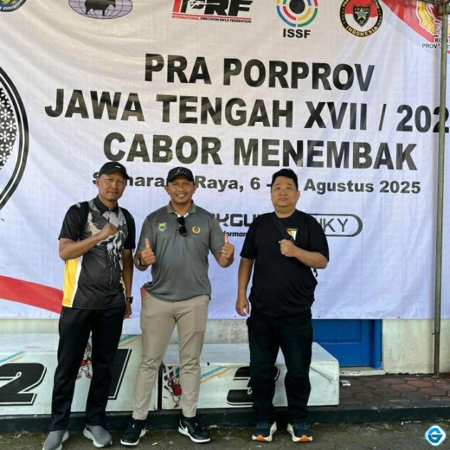 Anggota Kodim 0736/Batang Unjuk Gigi di Ajang Lomba Menembak Pra Porprov XVII/2025