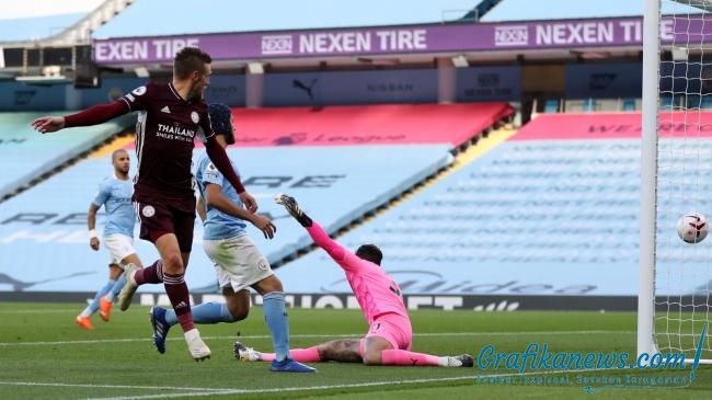 Kalahkan Manchester City, Jamie Vardy Cetak Hat-Trick