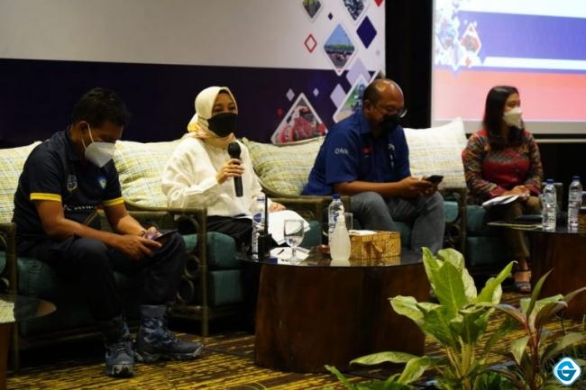 Kemenkominfo RI dalam kegiatan media briefing MotoGP Mandalika bersama wartawan di Hotel Lombok Astoria (foto: doc.Ist)