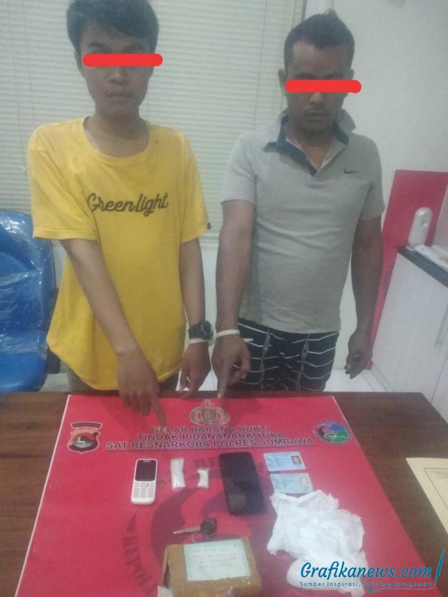 Satres Narkoba Polres Sumbawa Tangkap Dua Pelaku Narkoba di Simpang Boak