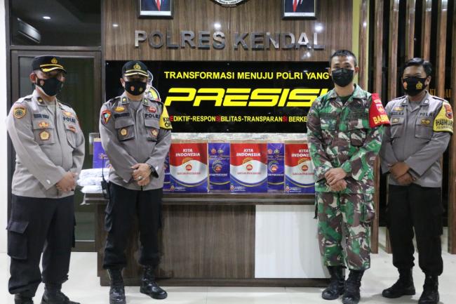 Polres Kendal Gelar Kegiatan Pelepasan Distribusi Bansos Secara Serentak