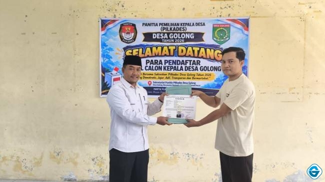 Dedy Suhirman Resmi Daftar Bakal Calon Kades Golong, Taruhkan Status P3K untuk Pengabdian di Desa