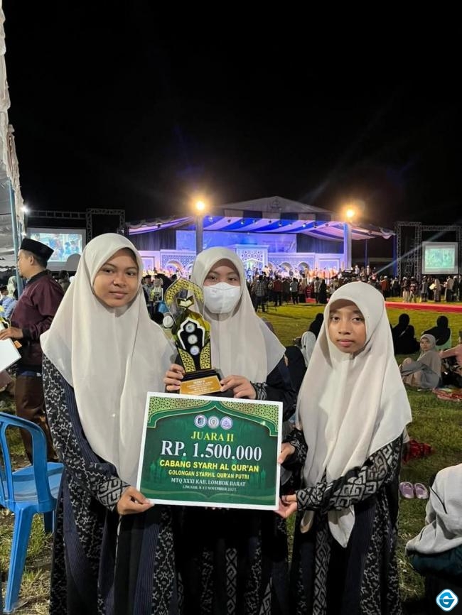 Santri SMP IT Insan Budi Mulya Sabet Juara II MTQ XXXI Kabupaten Lombok Barat