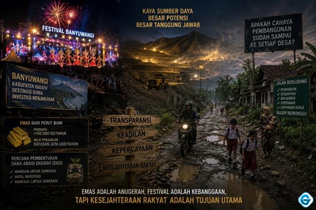 Kemilau Emas Dan Gemerlap Festival Di Atas Jalan Berlubang