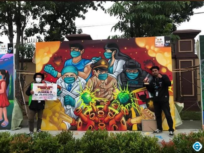 Membanggakan! Wakil Jateng Raih Juara Mural Festival  Tingkat Nasional