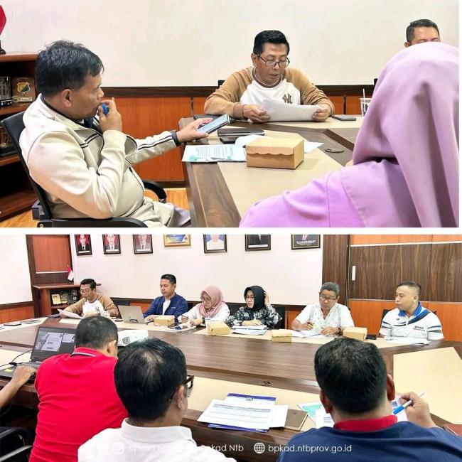 Di Pimpin PJ Sekda Provinsi NTB BPKAD Gelar Rapat TAPD